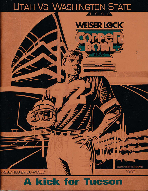 NCAA Bowl Game Program: 1992 Copper Bowl (Washington State Cougars vs. Utah Utes)