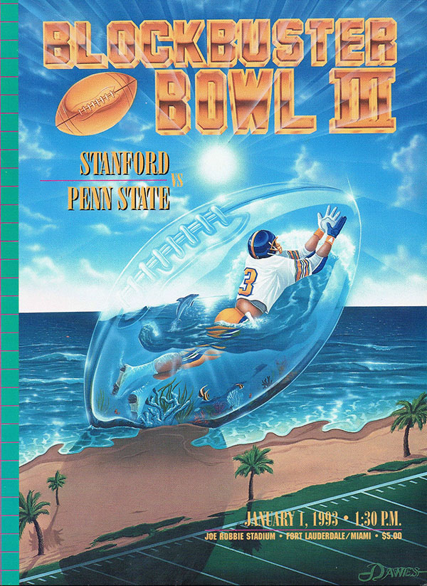 NCAA Bowl Game Program: 1993 Blockbuster Bowl
