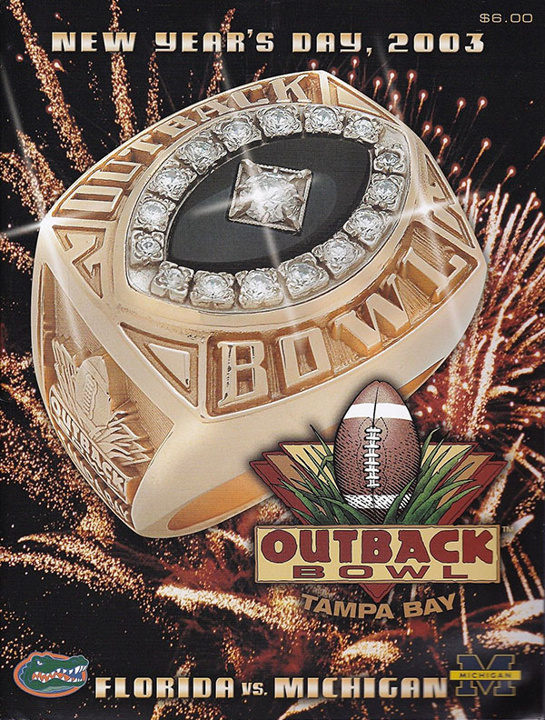 NCAA Bowl Game Program: 2003 Outback Bowl