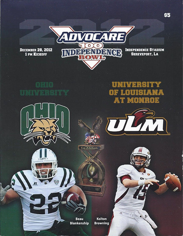NCAA Bowl Game Program: 2012 Independence Bowl (Louisiana-Monroe Warhawks vs. Ohio Bobcats)