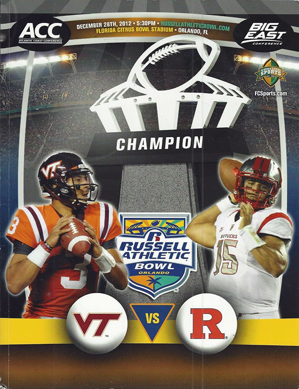 NCAA Bowl Game Program: 2012 Russell Athletic Bowl (Rutgers Scarlet Knights vs. Virginia Tech Hokies)