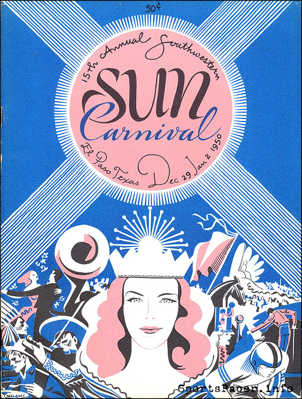 NCAA Bowl Game Program: 1950 Sun Bowl (Texas Western Miners vs. Georgetown Hoyas)