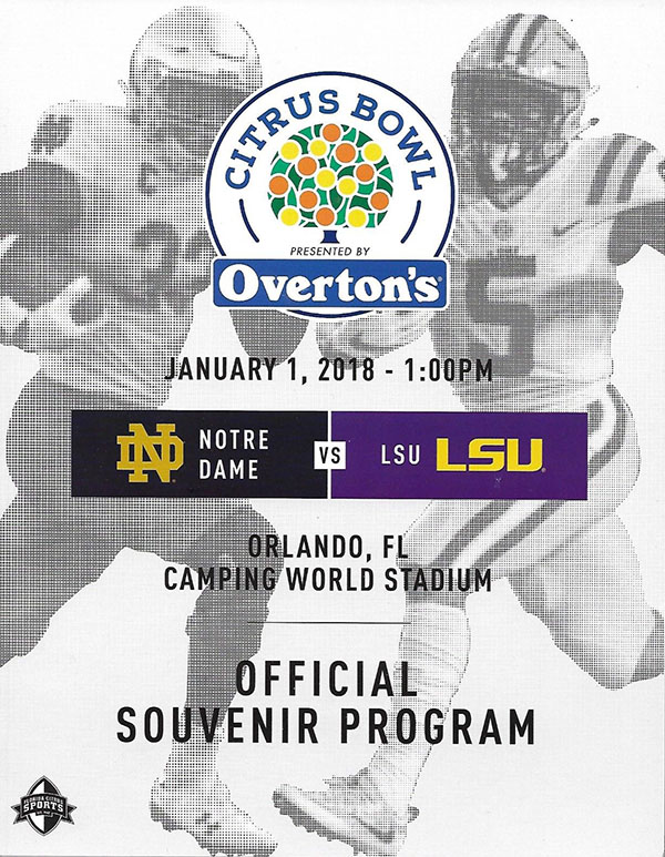NCAA Bowl Game Program: 2018 Citrus Bowl