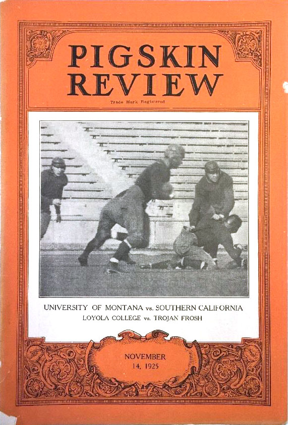 College Football Program: USC Trojans vs. Montana Grizzlies (November 14, 1925)