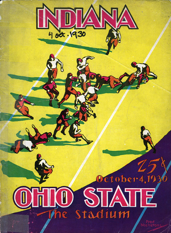 College Football Program: Ohio State Buckeyes vs. Indiana Hoosiers (October 4, 1930)