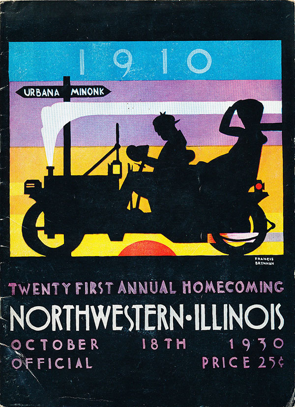 College Football Program: Illinois Fighting Illini vs. Northwestern Wildcats (October 18, 1930)