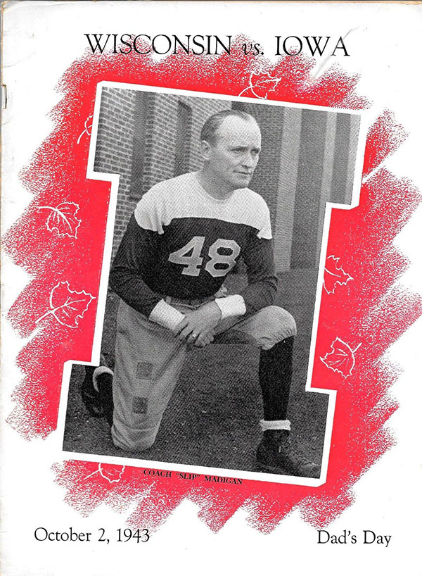 College Football Program: Iowa Hawkeyes vs. Wisconsin Badgers (October 2, 1943)
