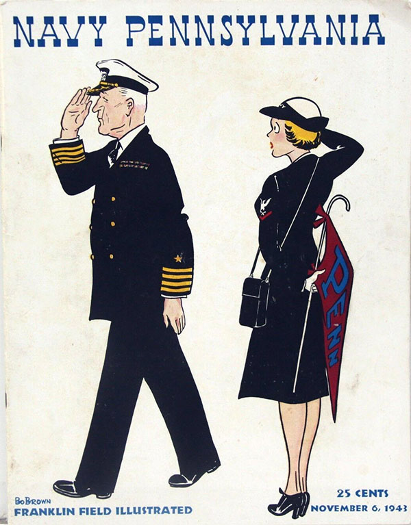 College Football Program: Penn Quakers vs. Navy Midshipmen (November 6, 1943)