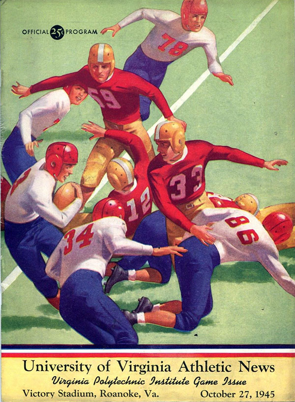 College Football Program: Virginia Tech Gobblers vs. Virginia Cavaliers (October 27, 1945)