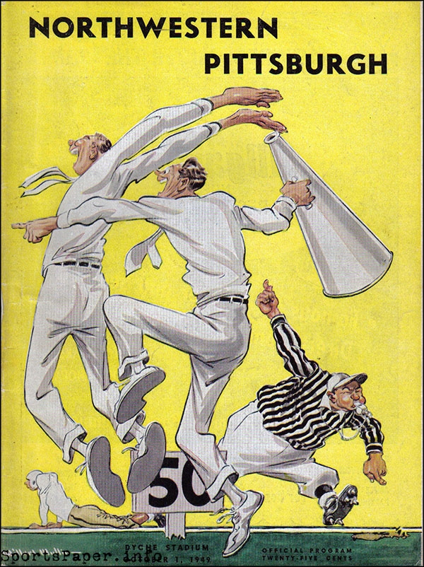 College Football Program: Northwestern Wildcats vs. Pittsburgh Panthers (October 1, 1949)