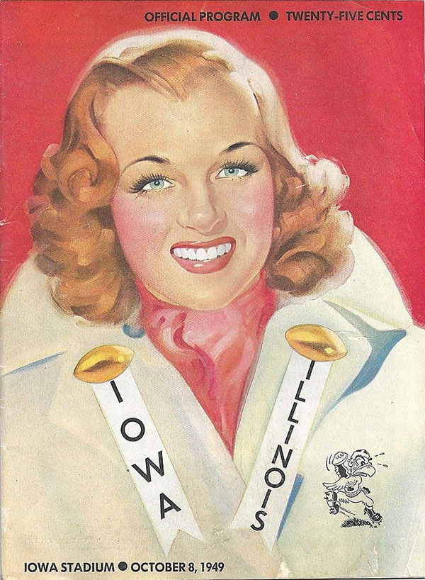 College Football Program: Iowa Hawkeyes vs. Illinois Fighting Illini (October 8, 1949)