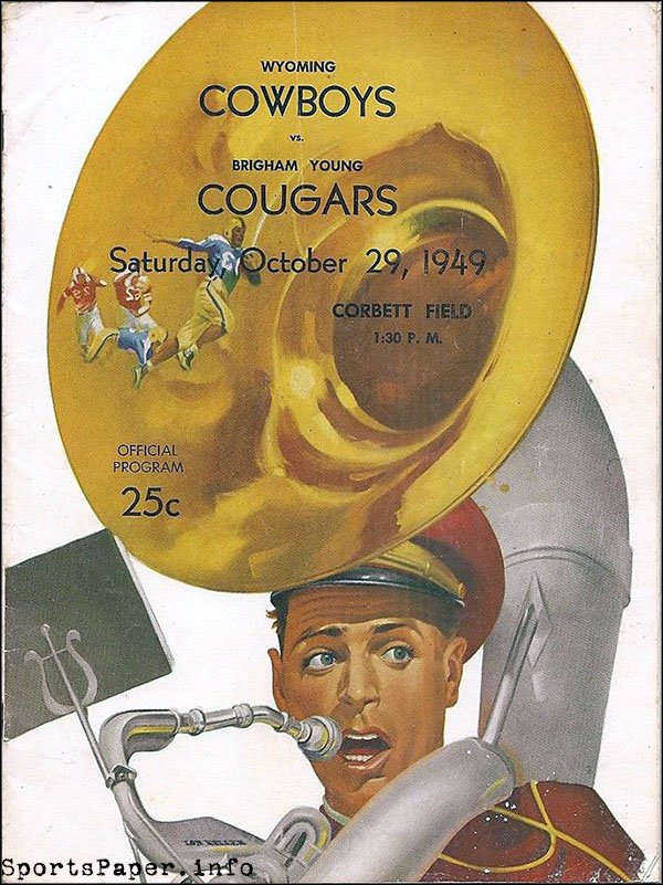 College Football Program: Wyoming Cowboys vs. BYU Cougars (October 29, 1949)
