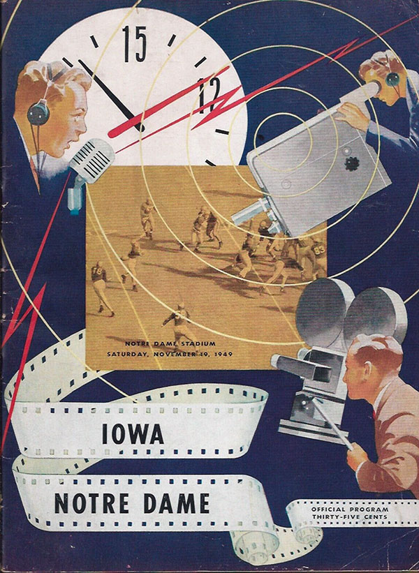 College Football Program: Notre Dame Fighting Irish vs. Iowa Hawkeyes (November 19, 1949)