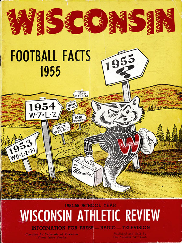 College Football Media Guide: Wisconsin Badgers (1955)