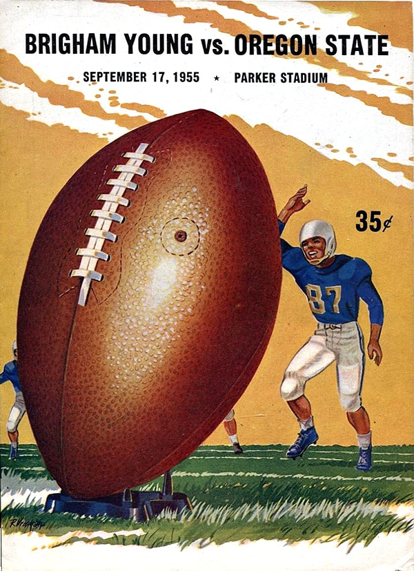 College Football Program: Oregon State Beavers vs. BYU Cougars (September 17, 1955)