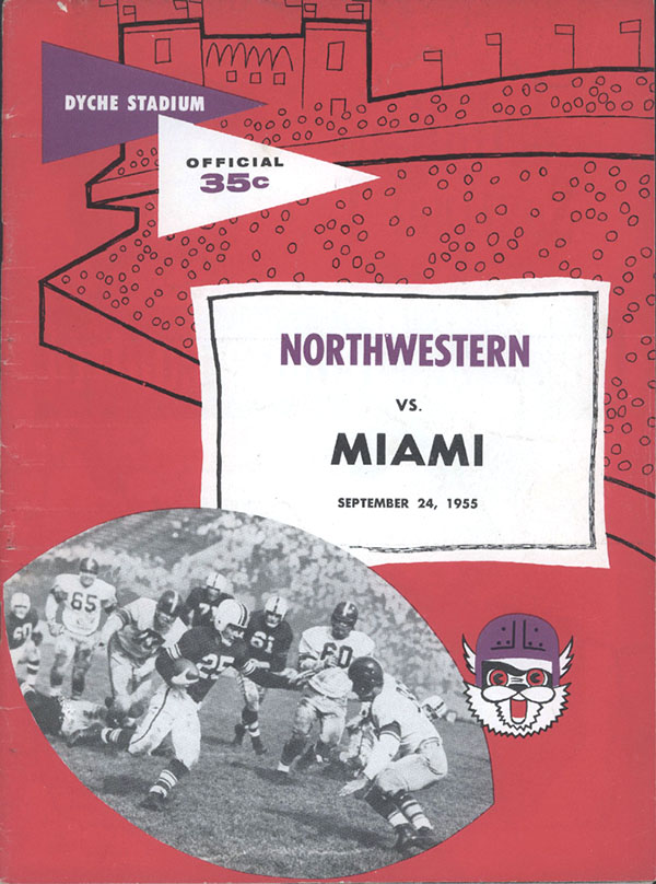 College Football Program: Northwestern Wildcats vs. Miami (OH) Redskins (September 24, 1955)