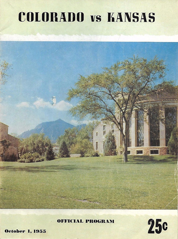 College Football Program: Colorado Buffaloes vs. Kansas Jayhawks (October 1, 1955)
