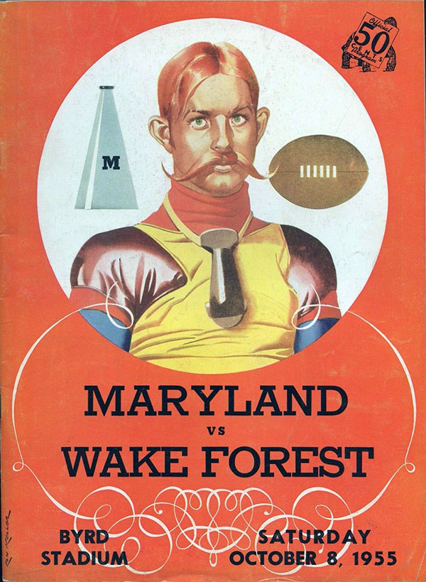 College Football Program: Maryland Terrapins vs. Wake Forest Demon Deacons (October 8, 1955)