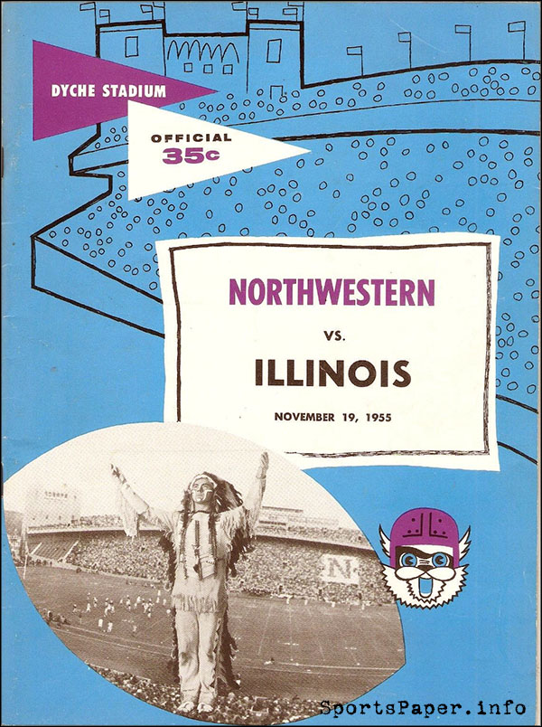 College Football Program: Northwestern Wildcats vs. Illinois Fighting Illini (November 19, 1955)