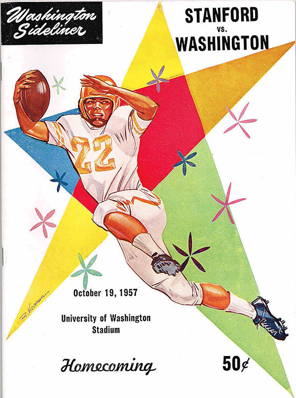 College Football Program: Washington Huskies vs. Stanford Indians (October 19, 1957)