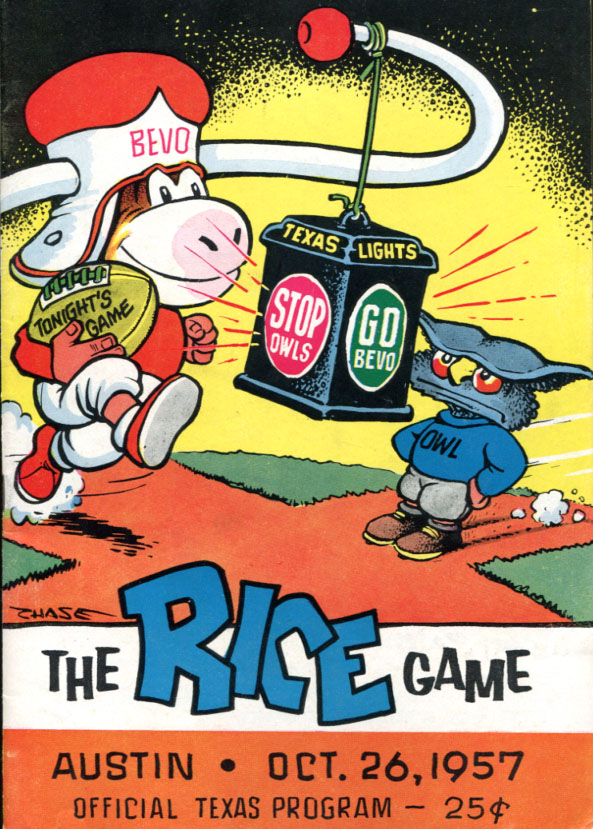 College Football Program: Texas Longhorns vs. Rice Owls (October 26, 1957)
