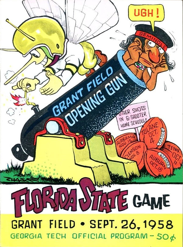 College Football Program: Georgia Tech Yellow Jackets vs. Florida State Seminoles (September 26, 1958)