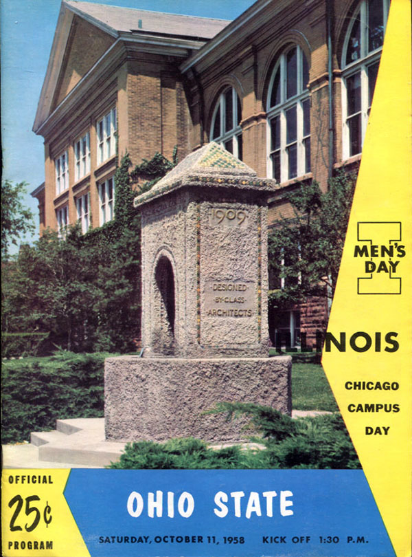 College Football Program: Illinois Fighting Illini vs. Ohio State Buckeyes (October 11, 1958)