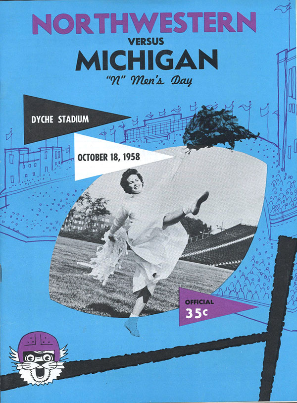 College Football Program: Northwestern Wildcats vs. Michigan Wolverines (October 18, 1958)