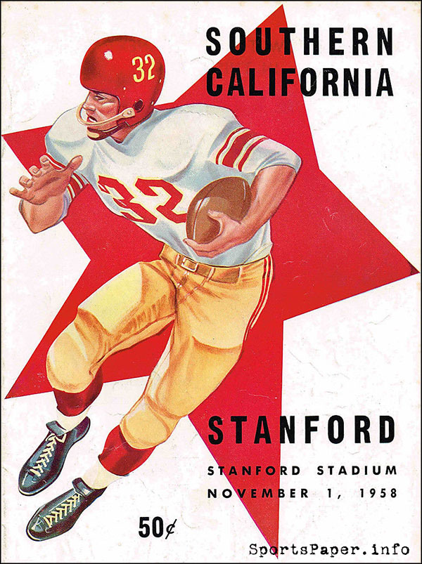College Football Program: Stanford Indians vs. USC Trojans (November 1, 1958)