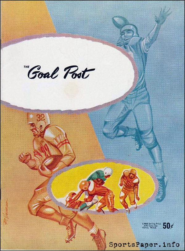 College Football Program: UCLA Bruins vs. Washington State Cougars (November 1, 1958)