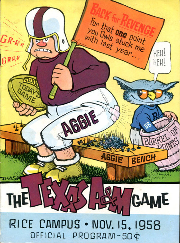 College Football Program: Rice Owls vs. Texas A&M Aggies (November 15, 1958)