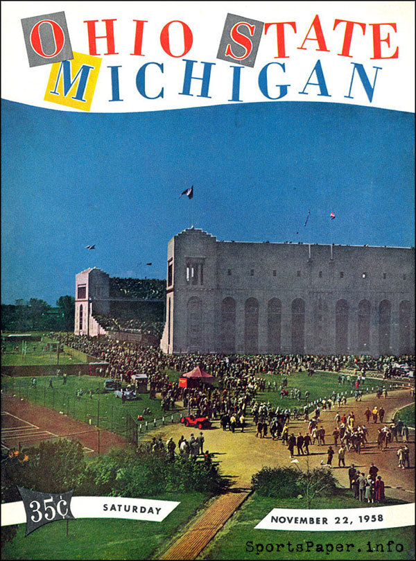 College Football Program: Ohio State Buckeyes vs. Michigan Wolverines (November 22, 1958)
