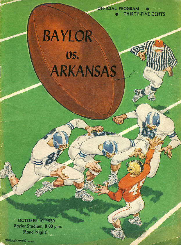 College Football Program: Baylor Bears vs. Arkansas Razorbacks (October 10, 1959)