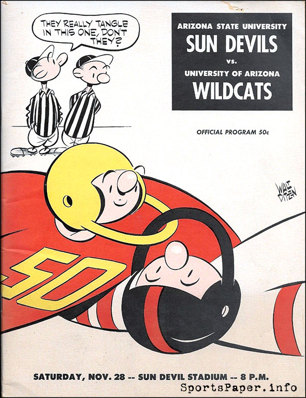 College Football Program: Arizona State Sun Devils vs. Arizona Wildcats (November 28, 1959)