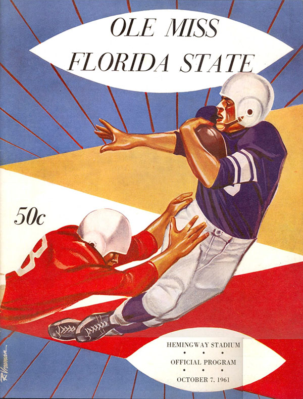 College Football Program: Ole Miss Rebels vs. Florida State Seminoles (October 7, 1961)
