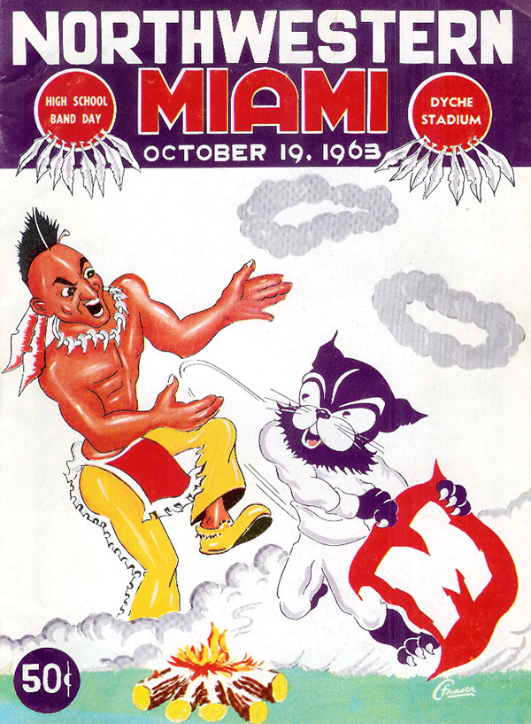 College Football Program: Northwestern Wildcats vs. Miami Redskins (October 19, 1963)