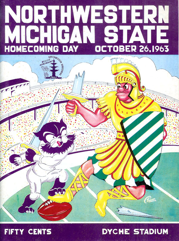 College Football Program: Northwestern Wildcats vs. Michigan State Spartans (October 26, 1963)