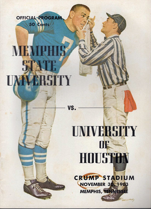 College Football Program: Memphis State Tigers vs. Houston Cougars (November 30, 1963)