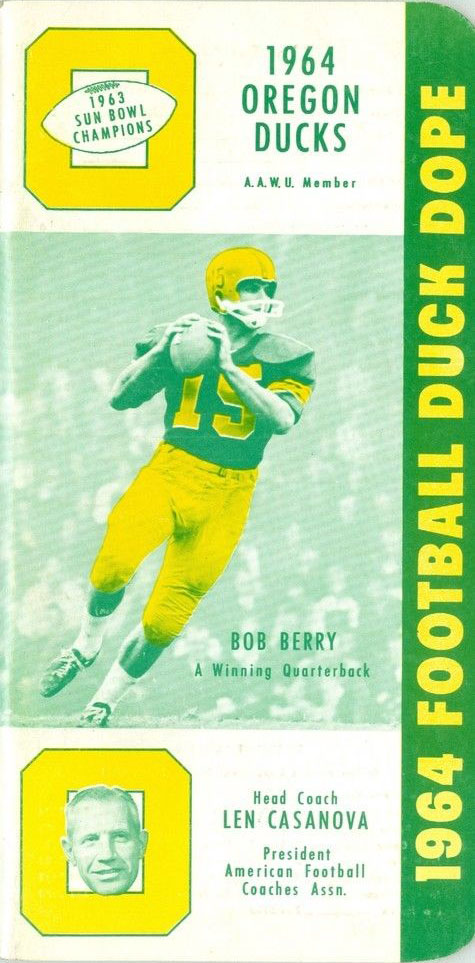 College Football Media Guide: Oregon Ducks (1964)