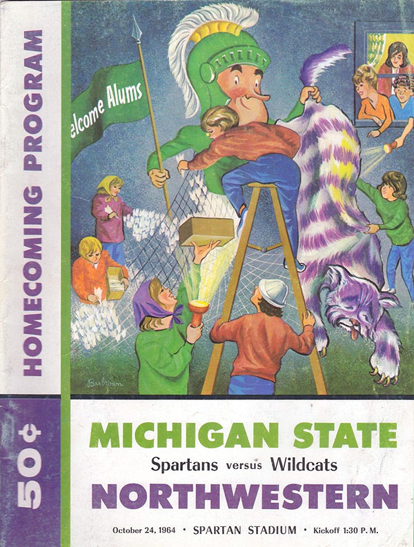 College Football Program: Michigan State Spartans vs. Northwestern Wildcats (October 24, 1964)