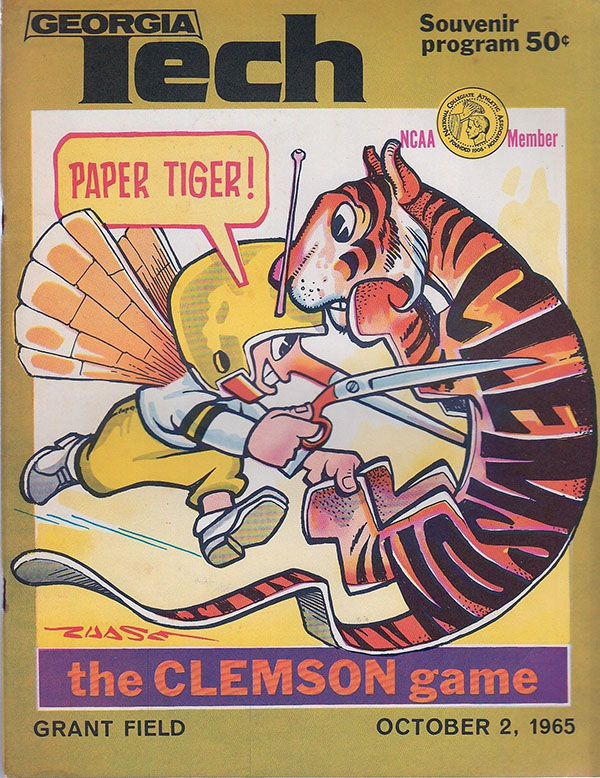 College Football Program: Georgia Tech Yellow Jackets vs. Clemson Tigers (October 2, 1965)