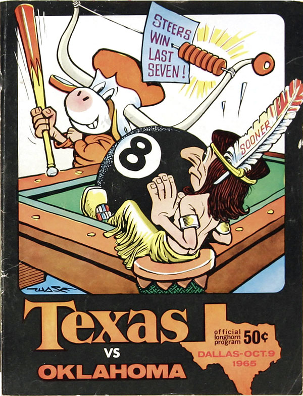 College Football Program: Texas Longhorns vs. Oklahoma Sooners (October 9, 1965)