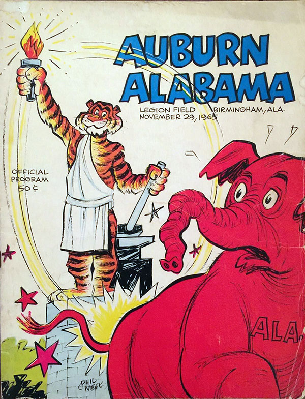 College Football Program: Alabama Crimson Tide vs. Auburn Tigers (November 29, 1965)
