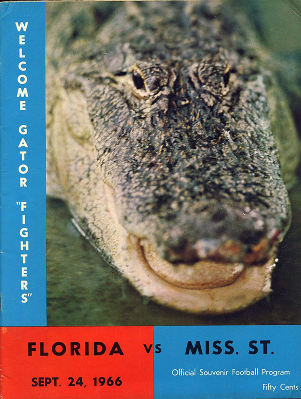 College Football Program: Florida Gators vs. Mississippi State Bulldogs (September 24, 1966)