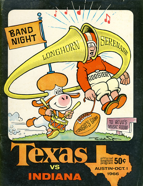 College Football Program: Texas Longhorns vs. Indiana Hoosiers (October 1, 1966)