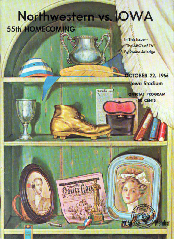 College Football Program: Iowa Hawkeyes vs. Northwestern Wildcats (October 22, 1966)