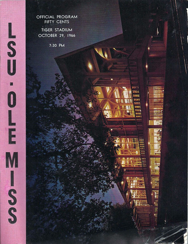 College Football Program: LSU Tigers vs. Ole Miss Rebels (October 29, 1966)