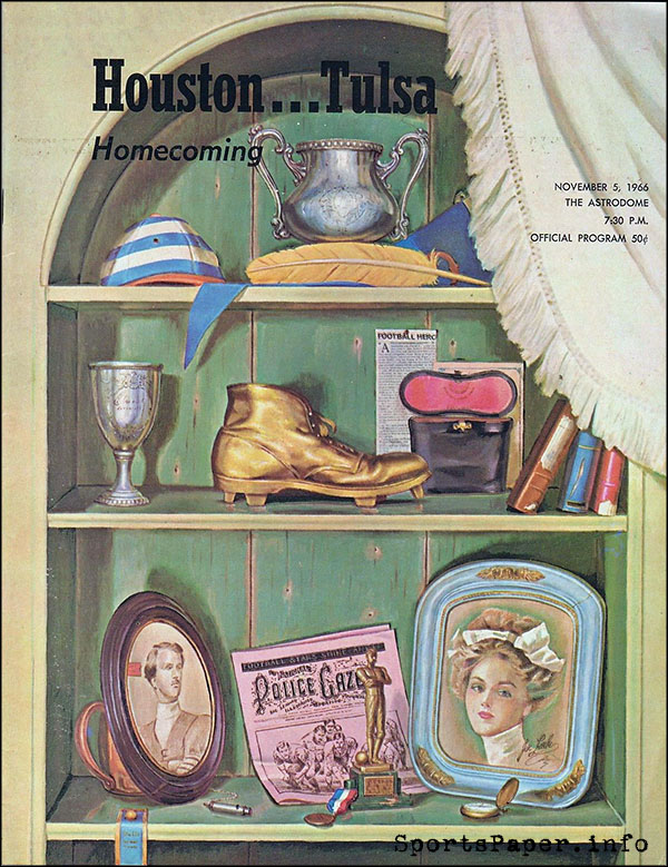 College Football Program: Houston Cougars vs. Tulsa Golden Hurricane (November 5, 1966)