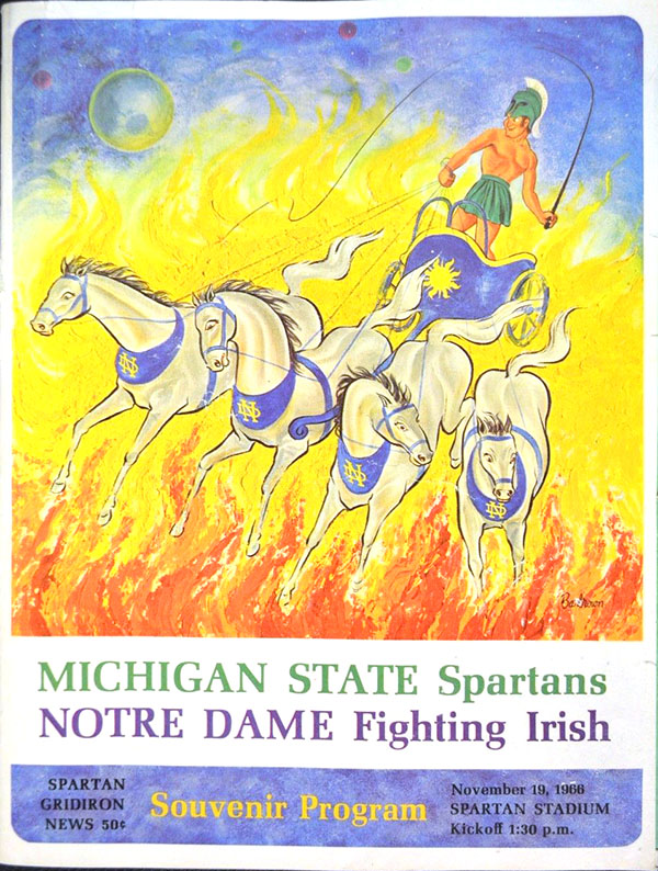 College Football Program: Michigan State Spartans vs. Notre Dame Fighting Irish (November 19, 1966)