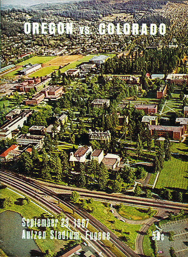 College Football Program: Oregon Ducks vs. Colorado Buffaloes (September 23, 1967)